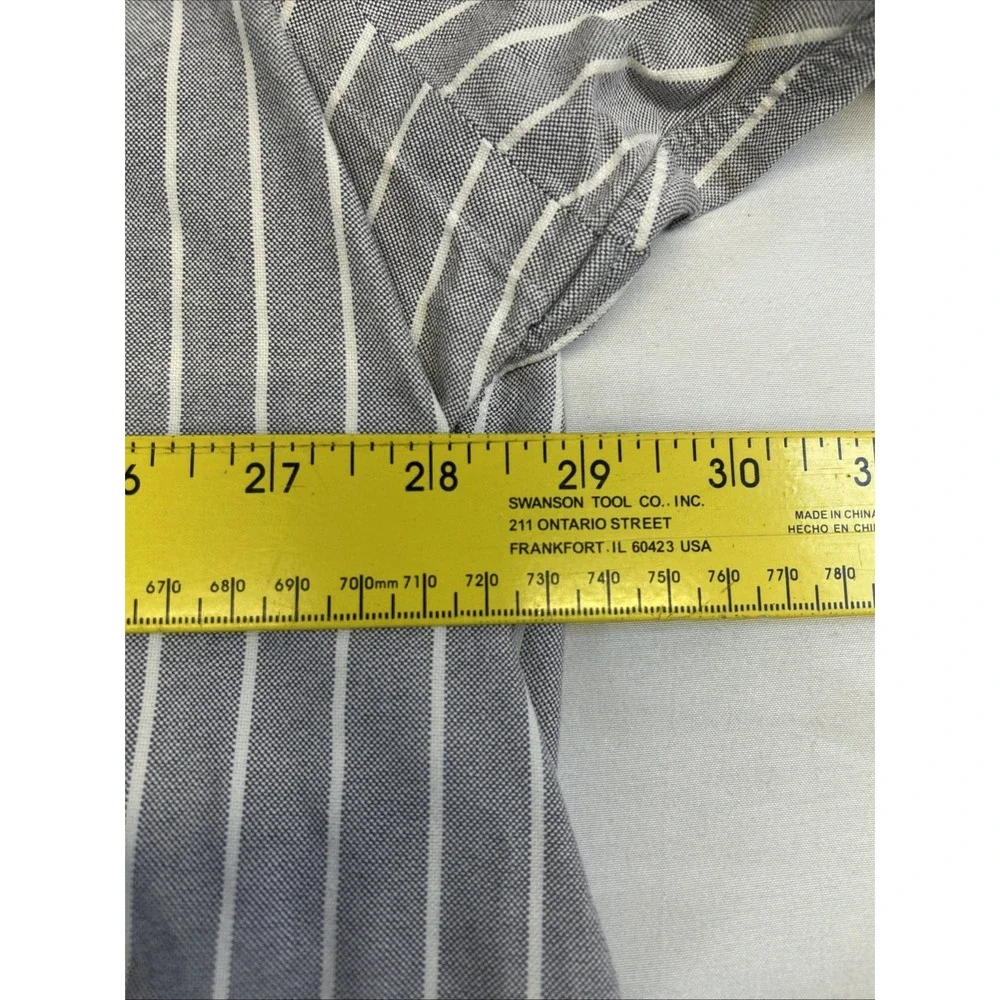 Polo Ralph Lauren Slim Fit Button Down Shirt Long‎ Sleeve Gray Striped Men's XXL